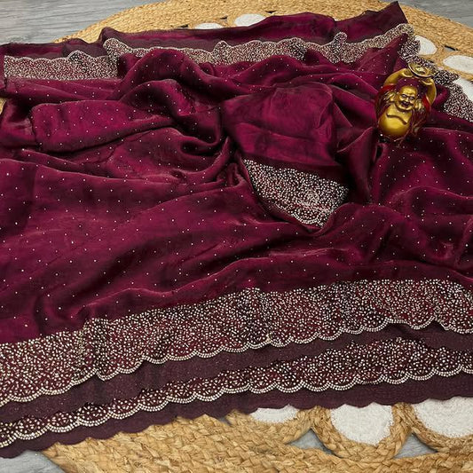 Space silk designer saree