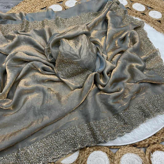Space silk designer saree