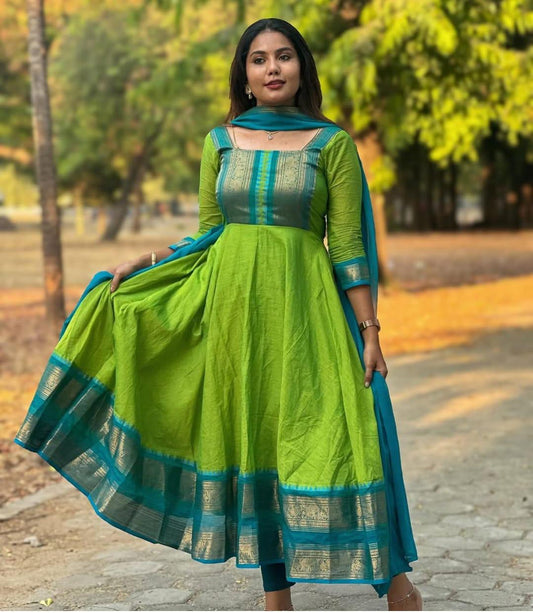 Silk Kurthi With Duppatta