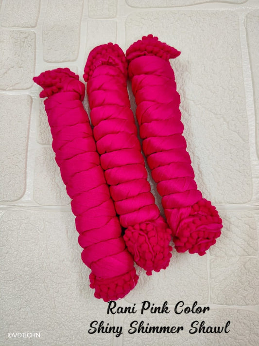 Shimmer Dupatta - Rani Pink - BT057