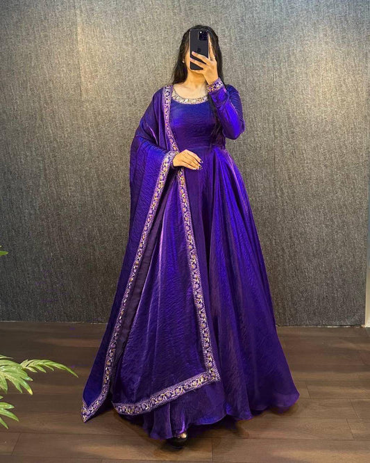 EMBROIDERY ETHNIC WEAR GOWN