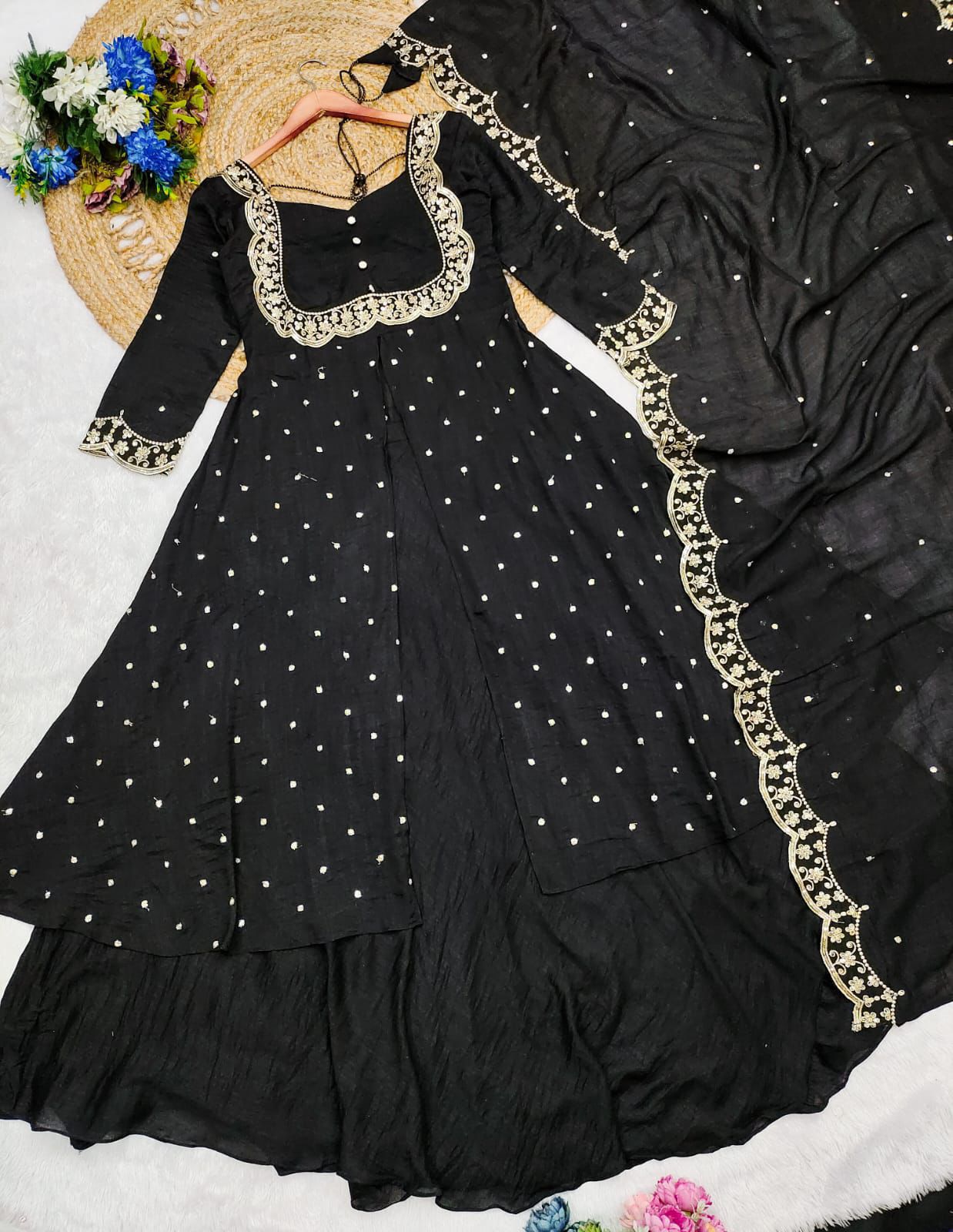 Stunning Cape Top, Skirt With Duppatta set