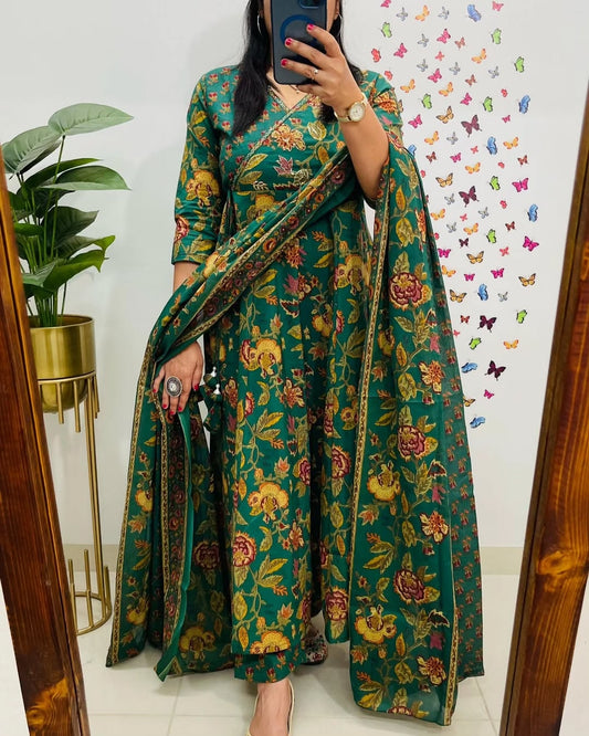 Premium Jaipuri Ajrak 3 pc kurthi sets