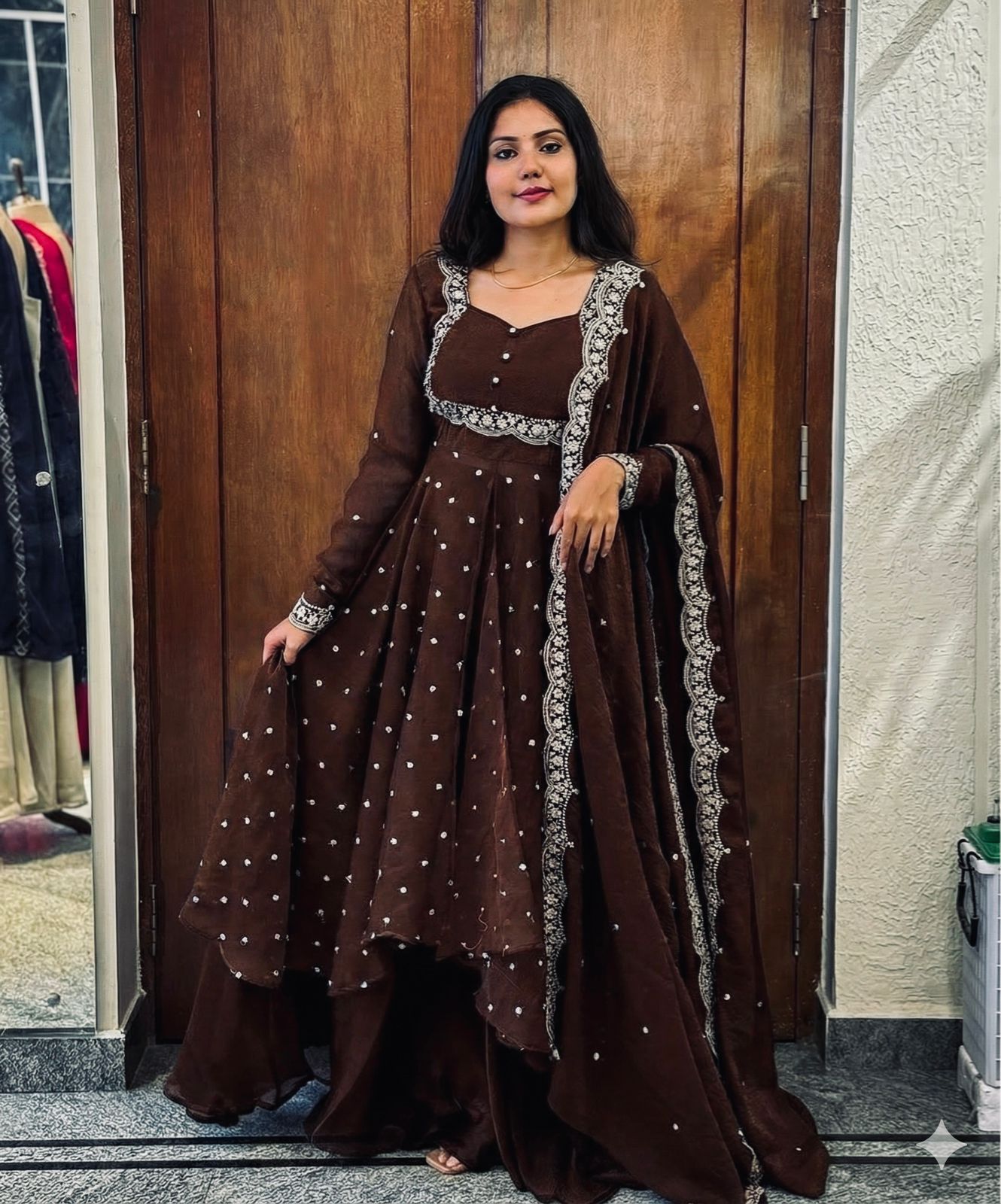 Stunning Cape Top, Skirt With Duppatta set