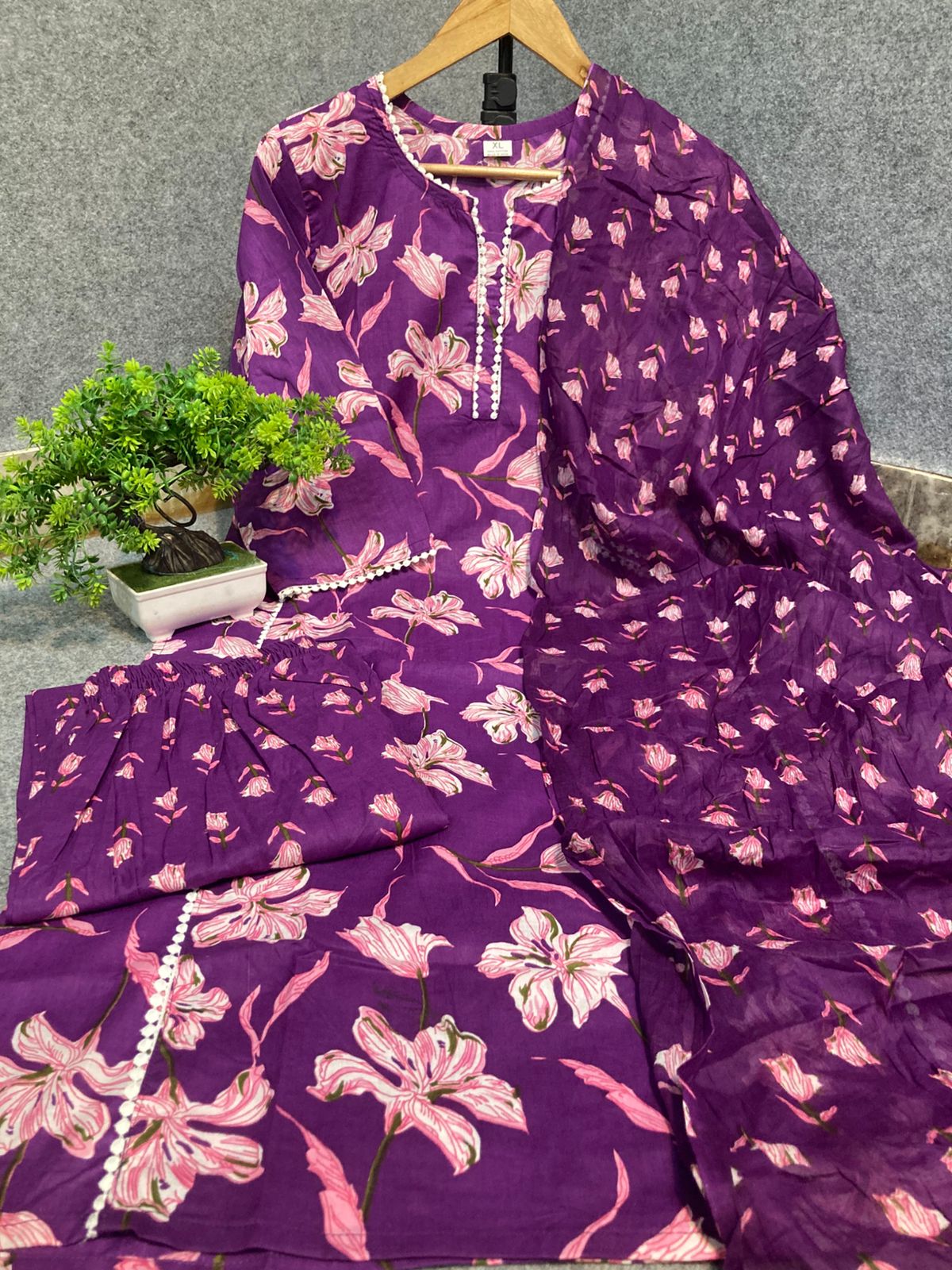 Jaipuri Cotton 3 peice sets - CS006