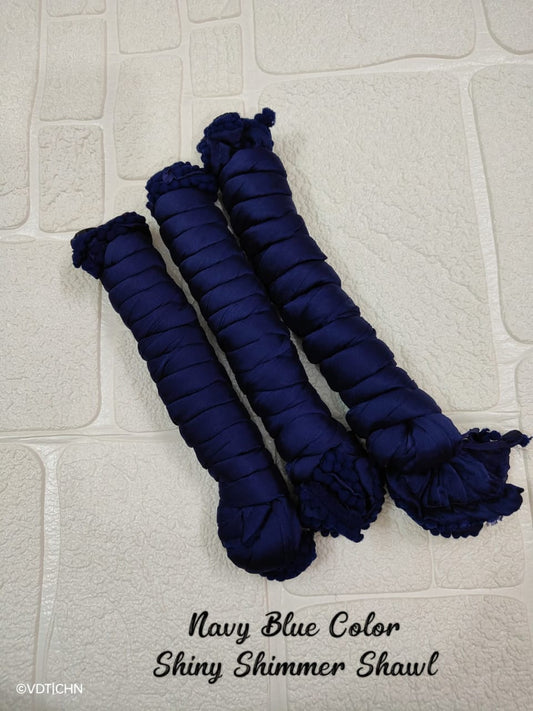 Shimmer Dupatta- Navy Blue - BT051