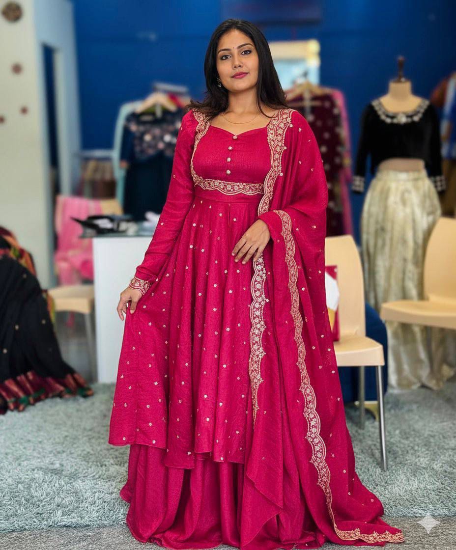 Stunning Cape Top, Skirt With Duppatta set