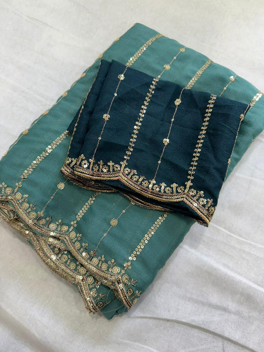 ✨ New Arrival – Designer Star Georgette Saree
