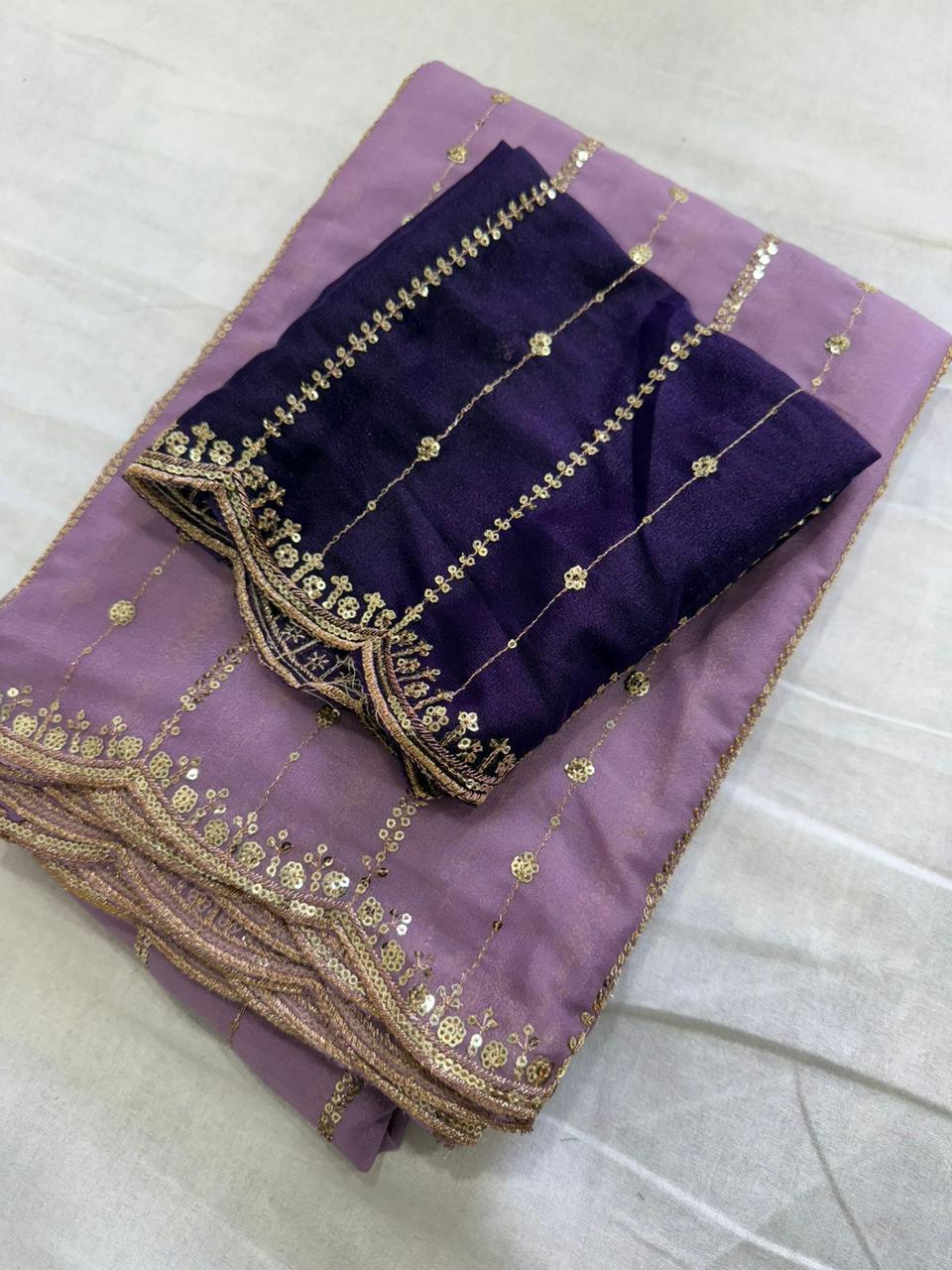 ✨ New Arrival – Designer Star Georgette Saree
