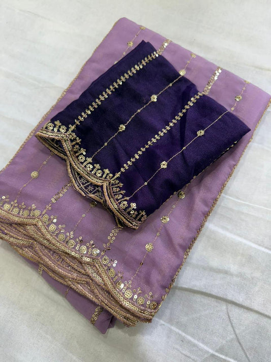 ✨ New Arrival – Designer Star Georgette Saree