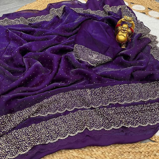 Space silk designer saree