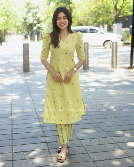 Cotton Kurthi pant set
