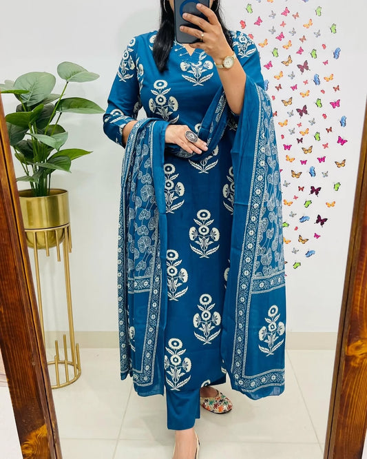 JAIPUR PRINT COTTON KURTHI SETS