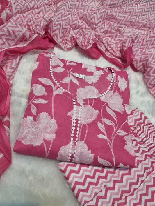 Jaipuri Cotton 3 peice sets - CS005