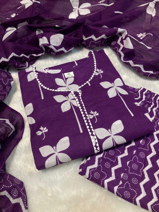 Jaipuri Cotton 3 peice sets - CS008